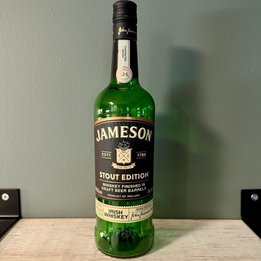 Jameson Stout Edition Whiskey Empty Liquor Alcohol Bottle | Crafts Upcycle Art